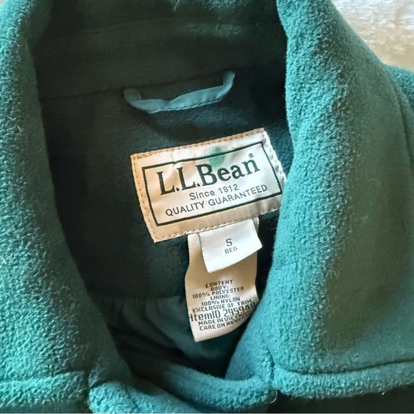 LL Bean Fleece Peacoat - Picture 2 of 5